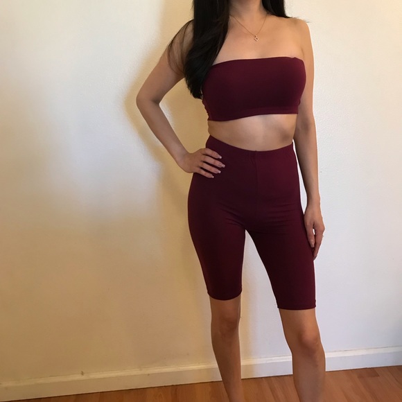 Kim Burgundy Bike Short & Tube Set - Picture 3 of 8